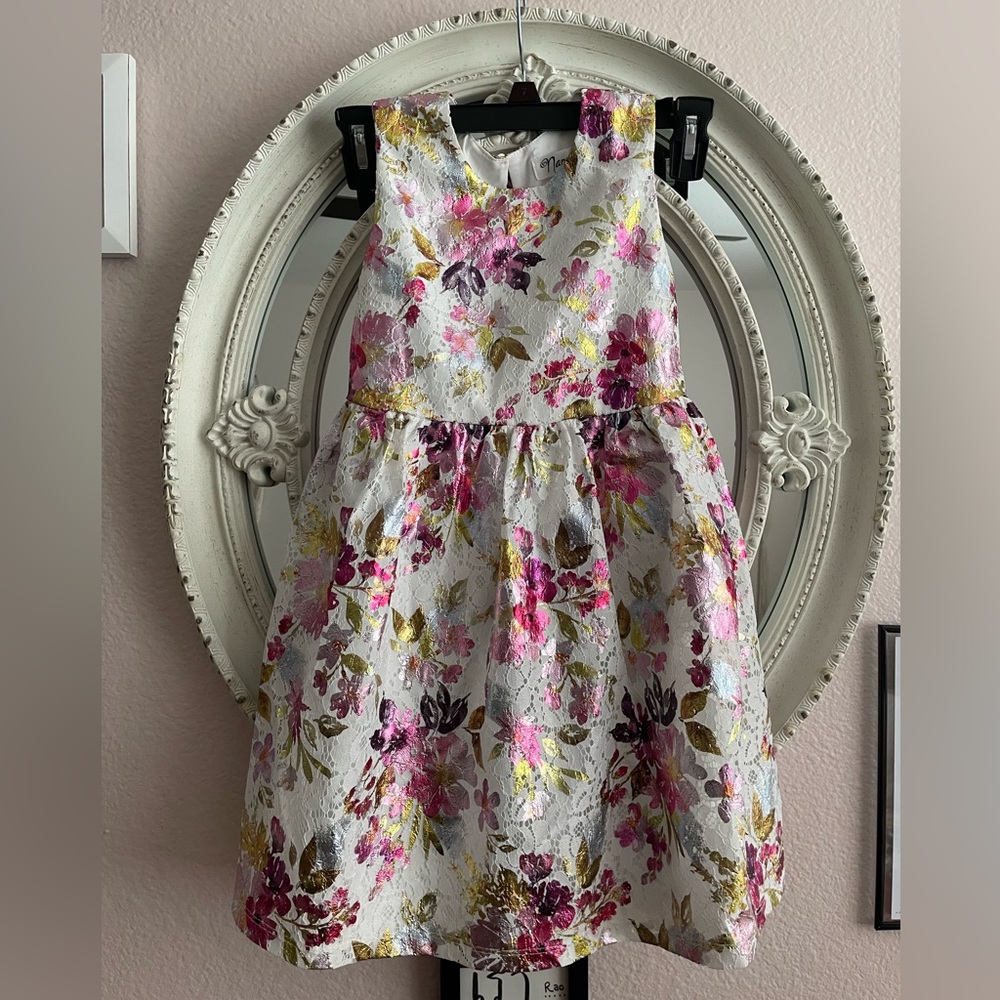 Girls Floral Lace Gown